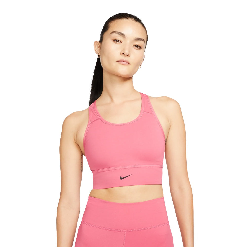 Nike Dri-FIT Swoosh Women's Medium-Support Padded Sports Bra Plus Size  Pink/W 