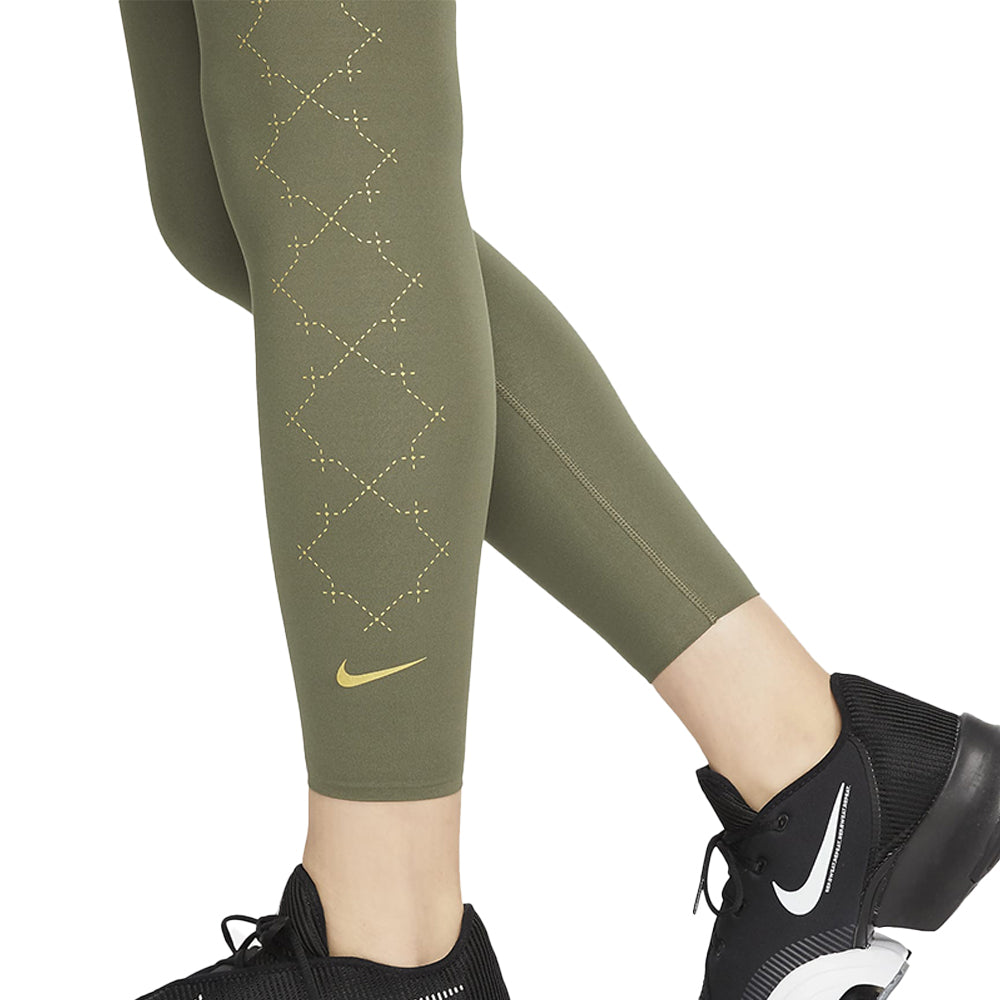 New Nike Girls' Dri-FIT One Luxe High-Rise Leggings, XL, Green
