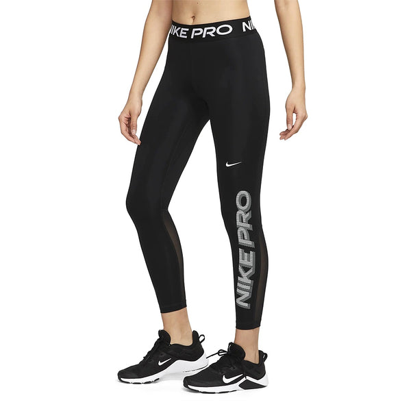 Nike Pro Dri-FIT Mid-Rise Graphic Leggings W - DN0999-010