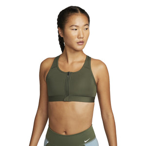 Nike Dri-FIT Swoosh Zip-Front Medium-Support Padded Sports Bra W